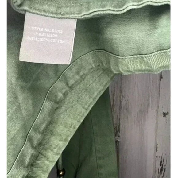 Size M Bagatelle Olive Patch Field Jacket Drawstring Hooded‎ Pockets Nordstrom - Picture 14 of 15